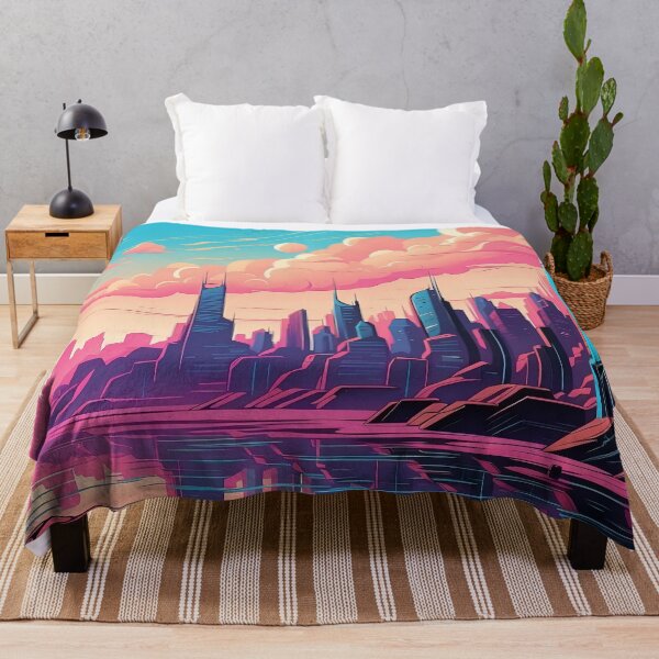 Item preview, Neon Dusk in Cybernetic Cityscape designed and sold by ArtComixHaven.