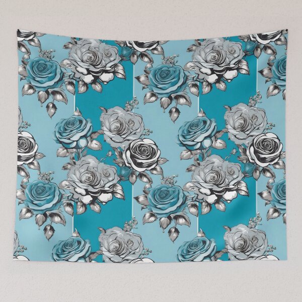 Item preview, Baroque Inspired Aquamarine Roses designed and sold by DesignsByPrnces.
