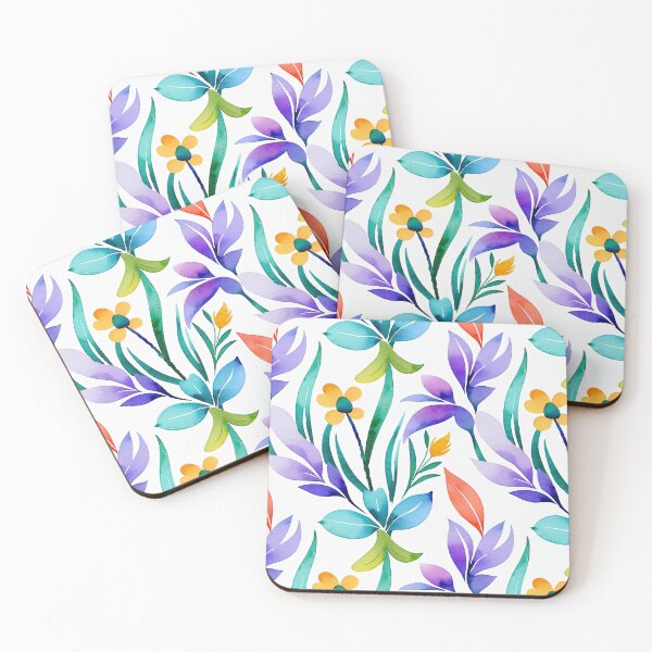 Item preview, Colorful stylish minimalist abstract flowers water color designed and sold by yeekazar.