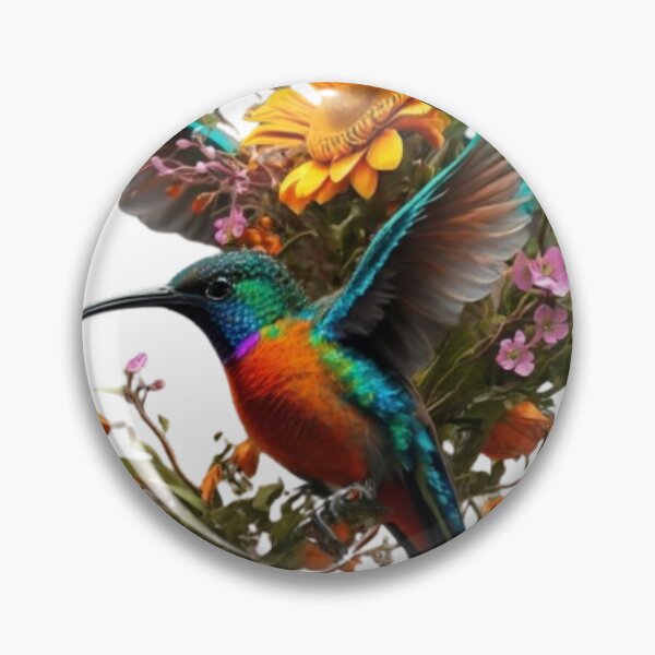 Item preview, Hummingbird with sunflower designed and sold by KerzuFrases .