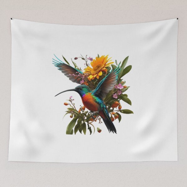Item preview, Hummingbird with sunflower designed and sold by Kerzu.