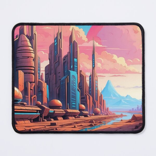 Item preview, Twilight Aura over Synthetic Metropolis designed and sold by ArtComixHaven.