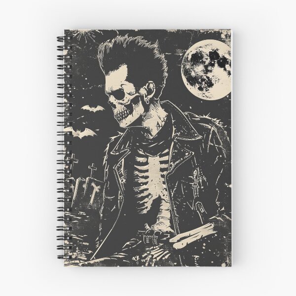 Item preview, Goth Skeleton Rocking Retro Realness designed and sold by Retro Type.