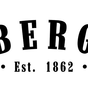 Artwork thumbnail, Berg Jämtland County Sweden Est. 1862 Black Letter Sverige by establishedwear