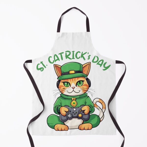 Item preview, St Patricks Catricks Day Cats Saint Pattys Video Gamer Women Girls Kids designed and sold by WildAuraArt.