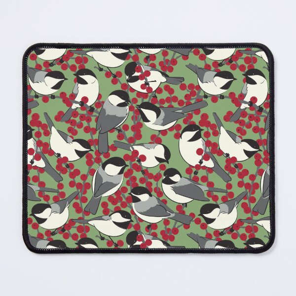 Item preview, Chickadees & Winterberry Holly designed and sold by JadaFitch.