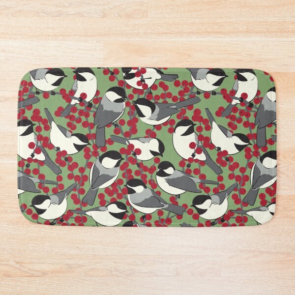 Item preview, Chickadees & Winterberry Holly designed and sold by JadaFitch.