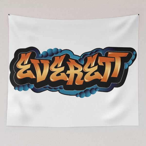 Item preview, Everett name graffiti style designed and sold by 0ut0fSpace.