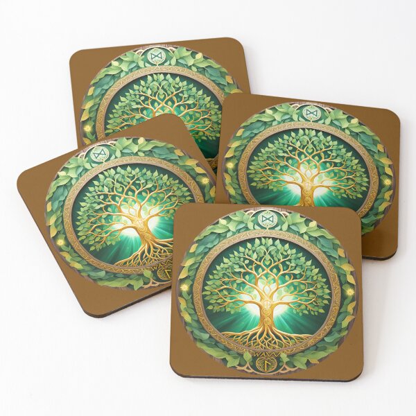 Item preview, Sacred Tree of Life Runes Dagaz Lagus Tiwaz designed and sold by WAVV.