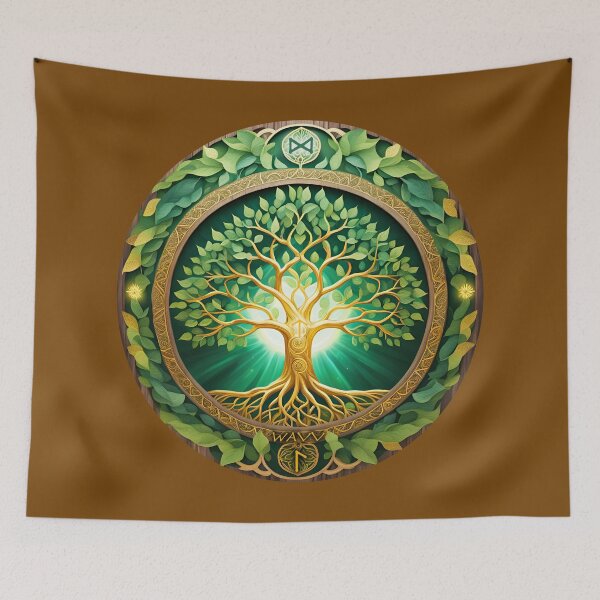 Item preview, Sacred Tree of Life Runes Dagaz Lagus Tiwaz designed and sold by WAVV.