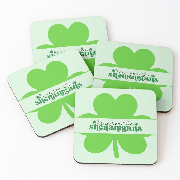Item preview, Here For The Shenanigans ,Lucky Green Shamrock,St Patricks Day designed and sold by BotunPeony.