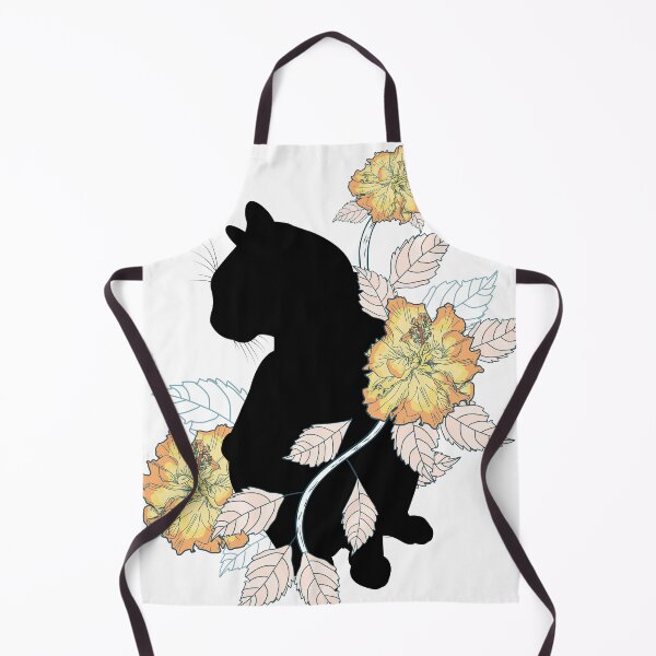 Item preview, Cat silhouette with cute flowers and leaves designed and sold by hateeyes.