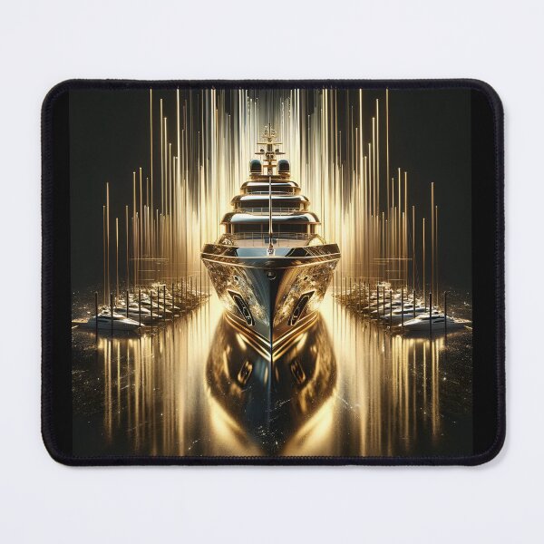 Item preview, Gilded Yacht: Abstract Elegance in Luxury designed and sold by ByDigitalDream.