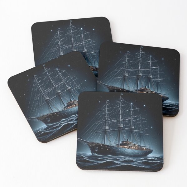 Item preview, Majestic Yacht Midnight Blue Adventure Voyage designed and sold by ByDigitalDream.