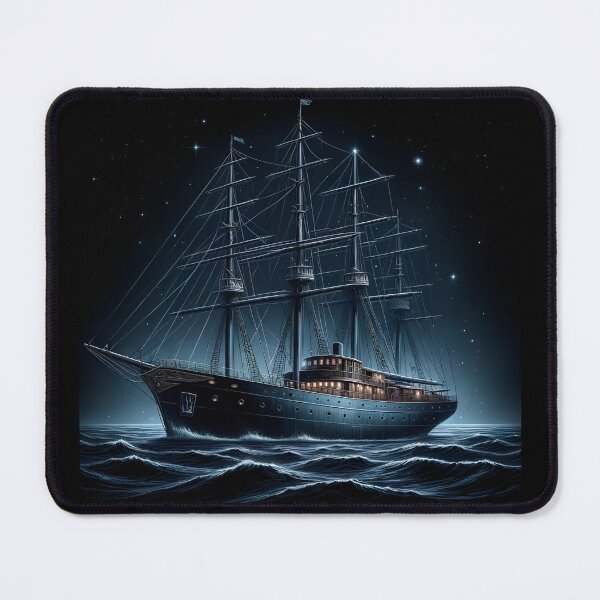 Item preview, Majestic Yacht Midnight Blue Adventure Voyage designed and sold by ByDigitalDream.
