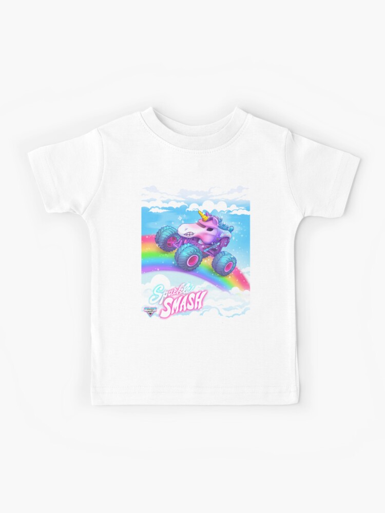 【Loulouseoul】25ss Logo Sparkle T-Shirt Sparkle Smash the Unicorn Truck