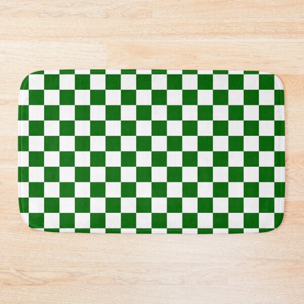 Item preview, Small Checkered - White and Dark Green designed and sold by JustPatterns2.