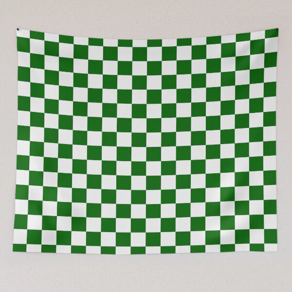 Item preview, Small Checkered - White and Dark Green designed and sold by JustPatterns2.