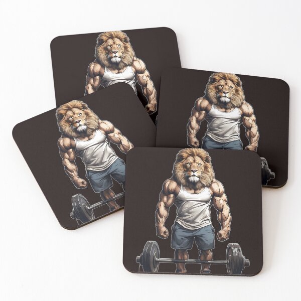 Item preview, Majestic Muscle Lion - The Ultimate Fusion of Power and Grace designed and sold by SpeakingPrint2.