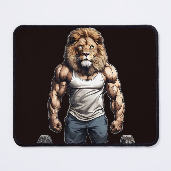Item preview, Majestic Muscle Lion - The Ultimate Fusion of Power and Grace designed and sold by SpeakingPrint2.