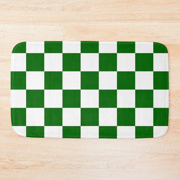 Item preview, Checkered - White and Dark Green designed and sold by JustPatterns2.