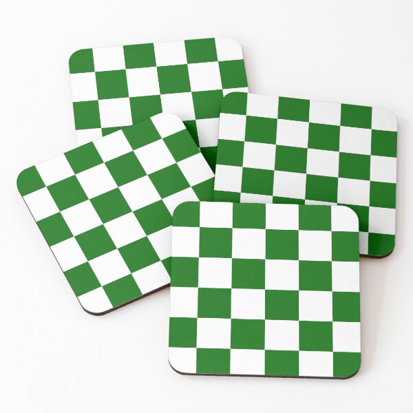 Item preview, Large Checkered - White and Dark Green designed and sold by JustPatterns2.