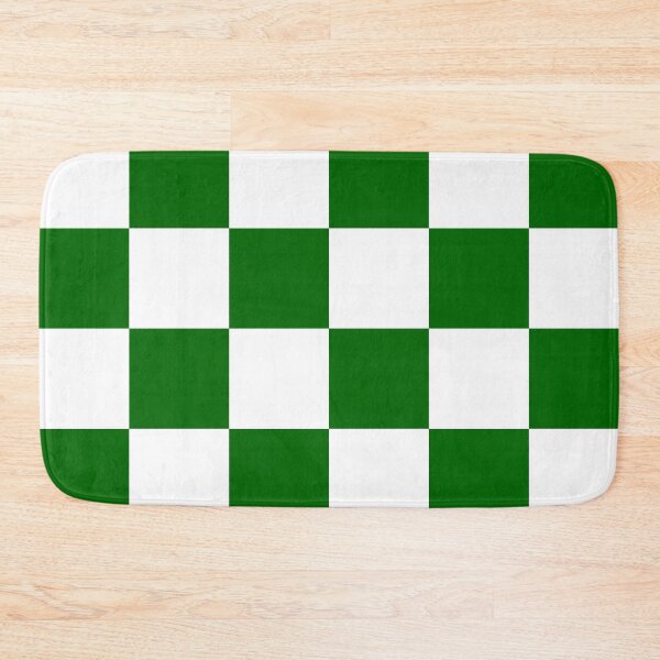 Item preview, Large Checkered - White and Dark Green designed and sold by JustPatterns2.