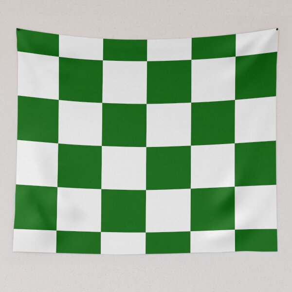 Item preview, Large Checkered - White and Dark Green designed and sold by JustPatterns2.
