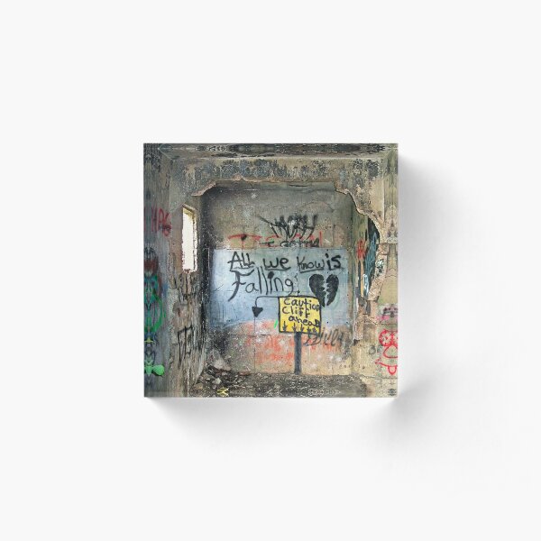 Ghost Town of Broken Hearts in Ruins Acrylic Block