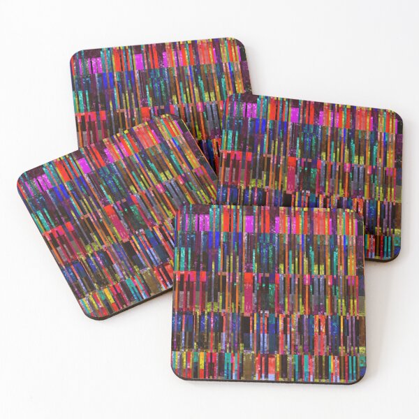Item preview, bright abstract grunge textured multi-colored random pixel pattern designed and sold by ArtistSunny.