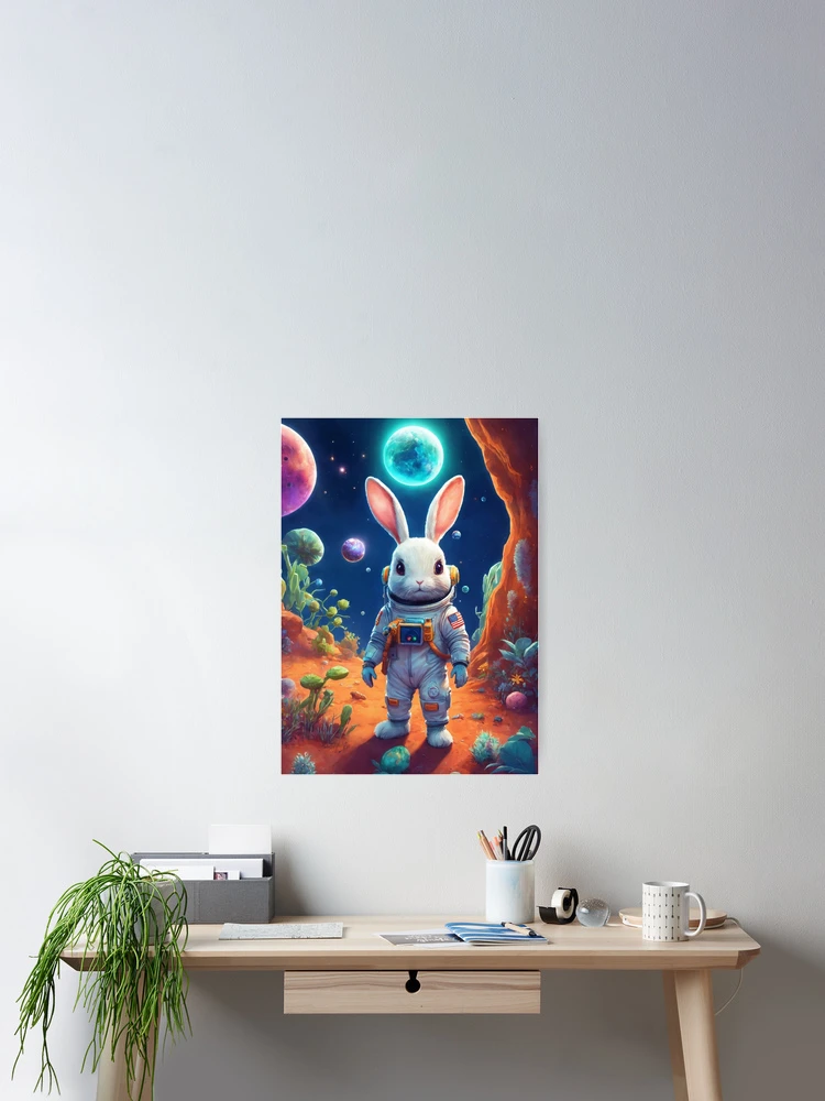 Thumbnail 2 of 3, Poster, Astronaut Rabbit designed and sold by RaF71PrO.