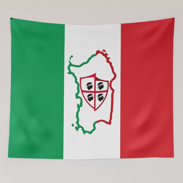 Item preview, Sardegna Tricolore - Sardinia flag Italian flag - 4 mori shield designed and sold by miskaralise.