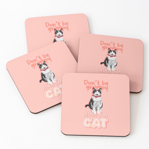 Item preview, Cute cat with message adopt a cat in English designed and sold by hateeyes.