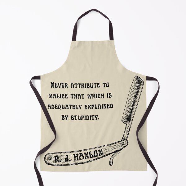 Item preview, Hanlon's Razor (black, squared) designed and sold by SweetsAndSavary.