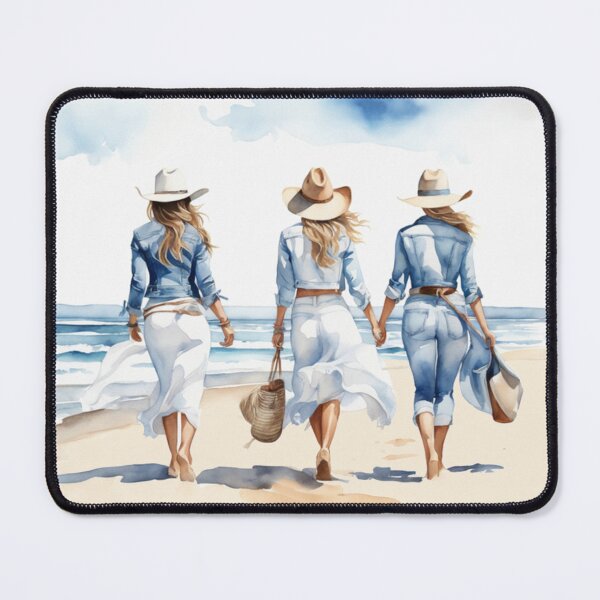 Item preview, Coastal cowgirls walking on a beach designed and sold by Made-by-Gus.