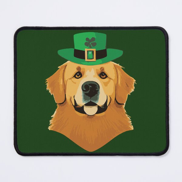 Item preview, St. Patrick's Day Cute Golden Retriever designed and sold by Feline Rockstars.