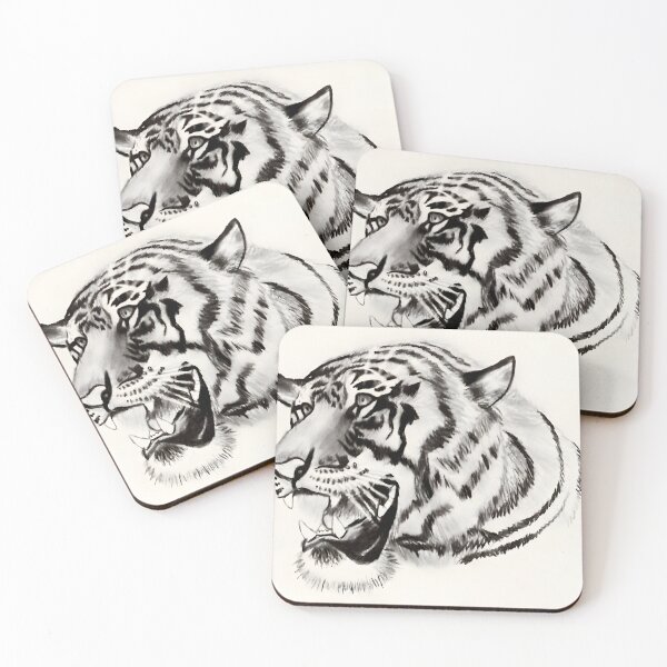 Item preview, Epic tiger pencil drawing designed and sold by Aroeldesigns.