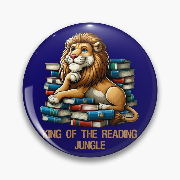 Artikelvorschau, Cute Majestic Lion on a stack of books  entworfen und verkauft von Irbisinthebox.
