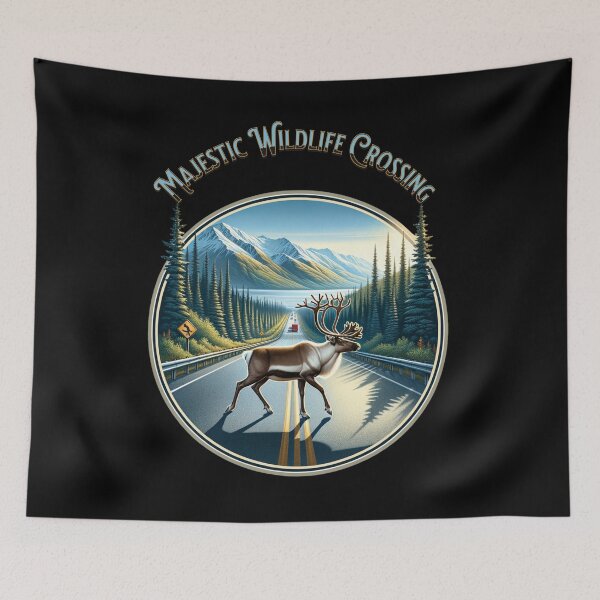 Item preview, Dalton highway - Dalton highway Alaska - Majestic wildlife crossing designed and sold by JansenGS.