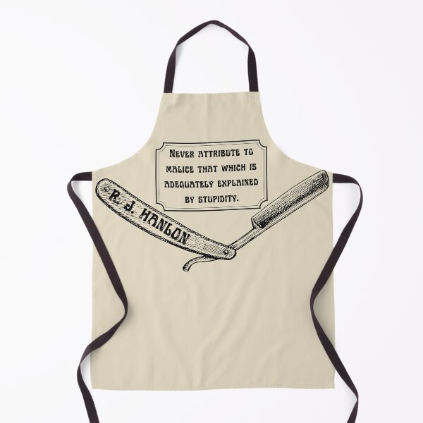 Item preview, Hanlon's Razor (black, rectangular) designed and sold by SweetsAndSavary.