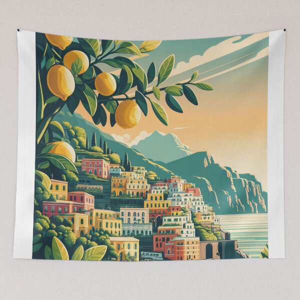Item preview, Manarola Italy - Digital Art Poster designed and sold by TravelMarvel.