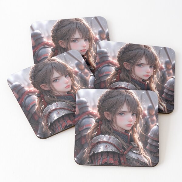 Item preview, Armored Medieval Warrior Anime Girl designed and sold by bubblegoth.