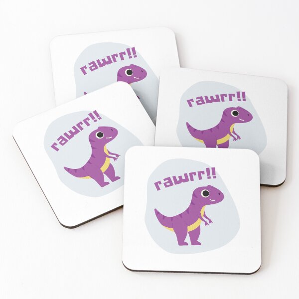 Item preview, Cute Purple Dinosaur Cartoon Kawaii Rawr Sharp Teeth Funny designed and sold by hiunlimit.