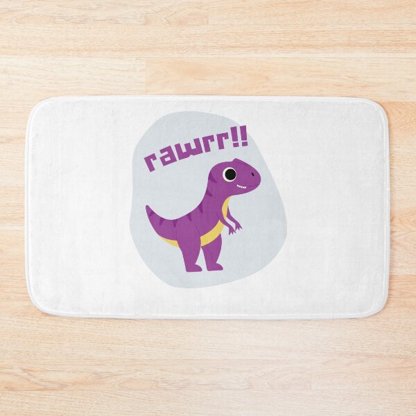 Item preview, Cute Purple Dinosaur Cartoon Kawaii Rawr Sharp Teeth Funny designed and sold by hiunlimit.