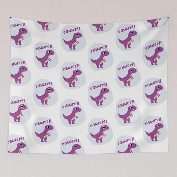 Item preview, Cute Purple Dinosaur Cartoon Kawaii Rawr Sharp Teeth Funny designed and sold by hiunlimit.
