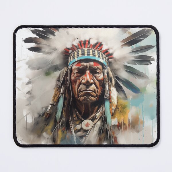 Item preview, The Wisdom Collection - American Indian Chief Graffiti Art Bold Abstract Sprit Guide Design designed and sold by NortonArt.