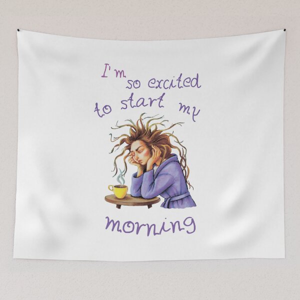 Item preview, Funny text about welcoming a new day designed and sold by MagelliShop.