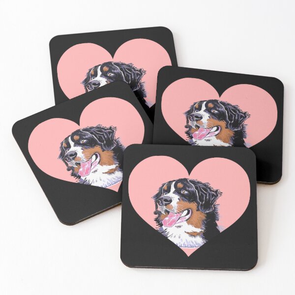 Artikelvorschau, BERNER BERGHUND BERNER HERZ ROSA entworfen und verkauft von Marni Scofidio Desi9ns.