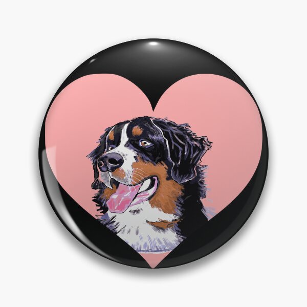 Artikelvorschau, BERNER BERGHUND BERNER HERZ ROSA entworfen und verkauft von Marni Scofidio Desi9ns.