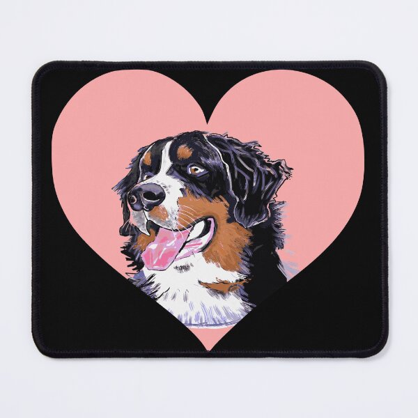 Artikelvorschau, BERNER BERGHUND BERNER HERZ ROSA entworfen und verkauft von Marni Scofidio Desi9ns.